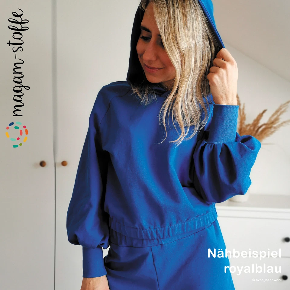 MAGAM-Stoffe "Elias" Sweatstoff innen angeraut weich einfarbig ÖKO-TEX Meterware - Bild 4 von 4