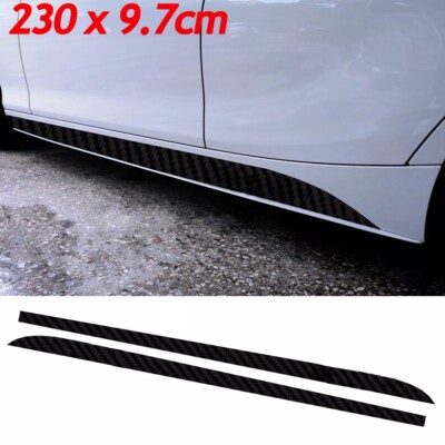 Red CMCIVIC Sport Speed 3D Carbon Fiber Side Skirt Vinyl Sticker DJC A
