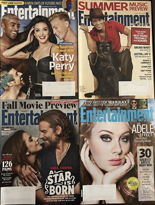 Entertainment Weekly Magazine - ADELE, Bruno Mars, Lady Gaga, Katy P - Lot of 4