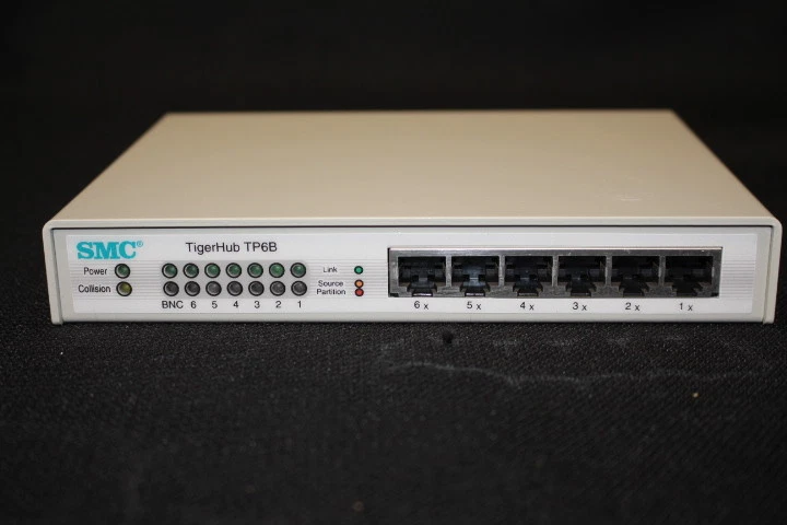 New SMC Ethernet TigerHub TP6B SMC3206TB 6-Port 10BASE-T Coax Backbone - Image 3 of 4