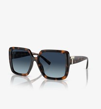 Tiffany Co. TF4206U 80154U Havana Blue Polarized Sunglasses Retail 513