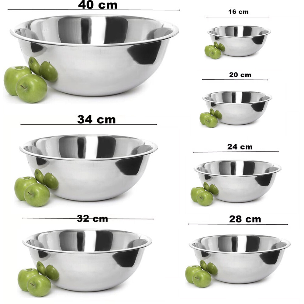 Edelstahl Schüssel Rührschüssel Küchenschüssel chüsselØ 16,20,24,28,32,34,40 cm