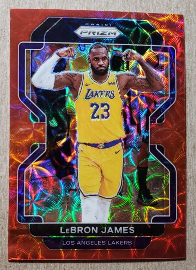2021-22 Panini Prizm Red Choice Prizm LeBron James /88 Los Angeles Lakers #91