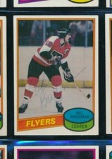 1980 topps hockey #189 MEL BRIDGMAN FLYERS signed autograph very tough