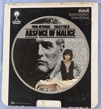 Absence of Malice Paul Newman  Sally Field RCA CED Video