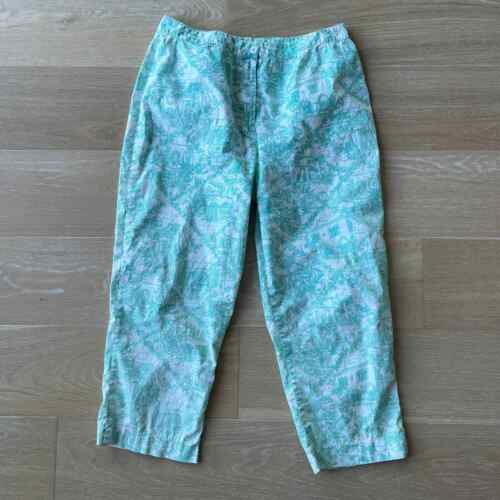 Lilly Pulitzer Worth Ave Toile Cropped Pants Vint… - image 1