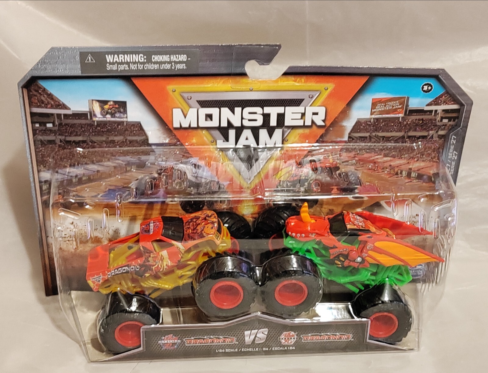 Monster Jam Monster Trucks Bakugan Draganoid Vs Draganoid Series 28 1:64 New