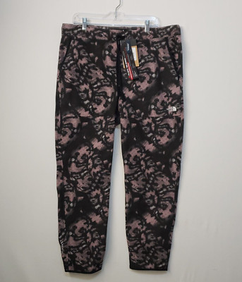 North Face Mens Alpine Polartec 100 Pants LARGE Fawn Gray Snake Fleece NEW $90