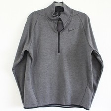 Nike Gray Half Zip Long Sleeve Activewear Jacket - Men's Size Medium