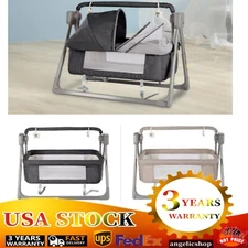 0-36 Months Electric Baby Crib Musical Cradle Infant Auto Swing W/ Safety Belt