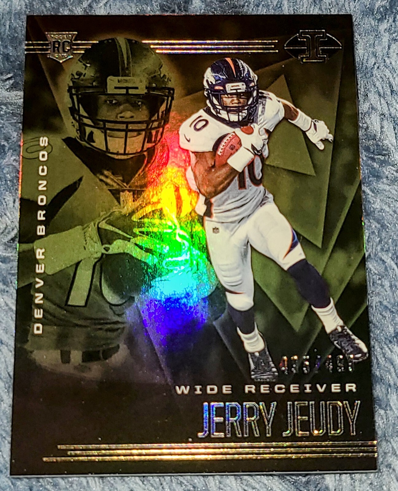 Jerry Jeudy RC Bronze Holo /499 Rookie #17 2020 Panini Illusions Denver Broncos