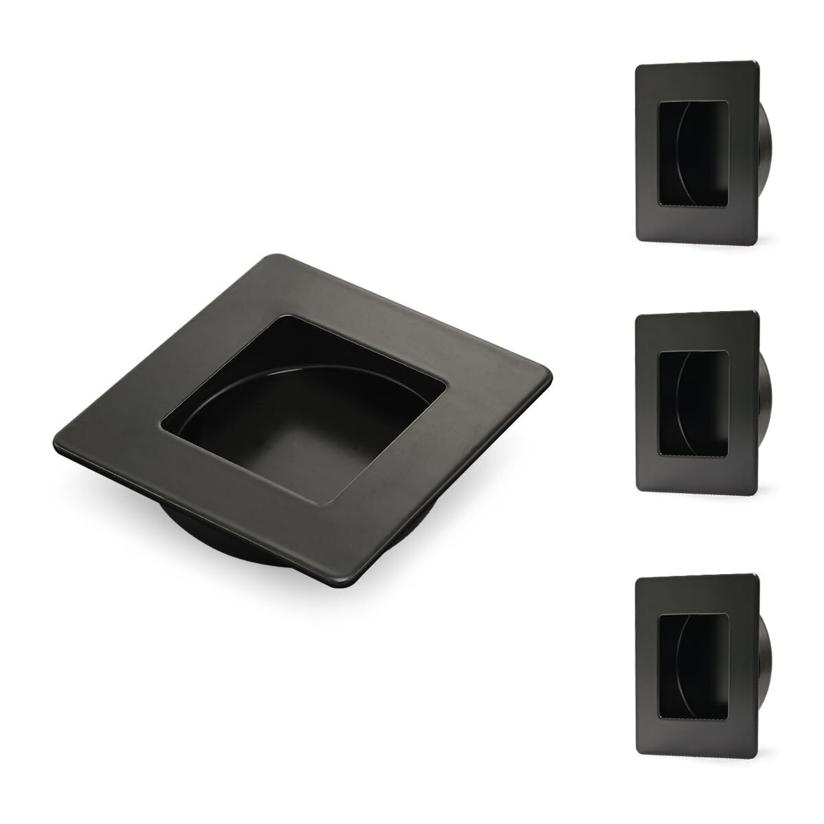 Stainless Steel 2-1/8 Inch Sliding Closet Door Finger Pulls 4 Pack