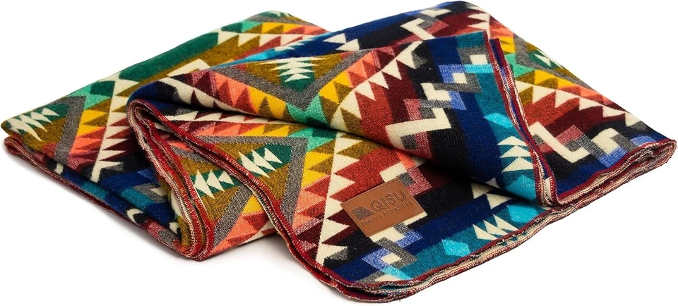 Manta de Lana QISU 94x78 | Grande Cálida Suave Hecha a Mano Ecuador Hipoalergénica Foto 2 de 4