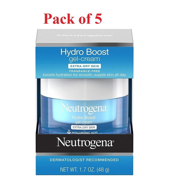 Neutrogena Hydro Boost GelCream Hyaluronic Acid For ExtraDry Skin 1.7oz (5PK) eBay