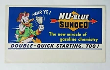 1939 Sunoco Oil Nu-Blue & Disney Blotter Donald Duck "Hear Ye!" w Bell  #12227