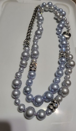 Givenchy Lilac Pearl Crystal Necklace Bracelet Set - Picture 4 of 7