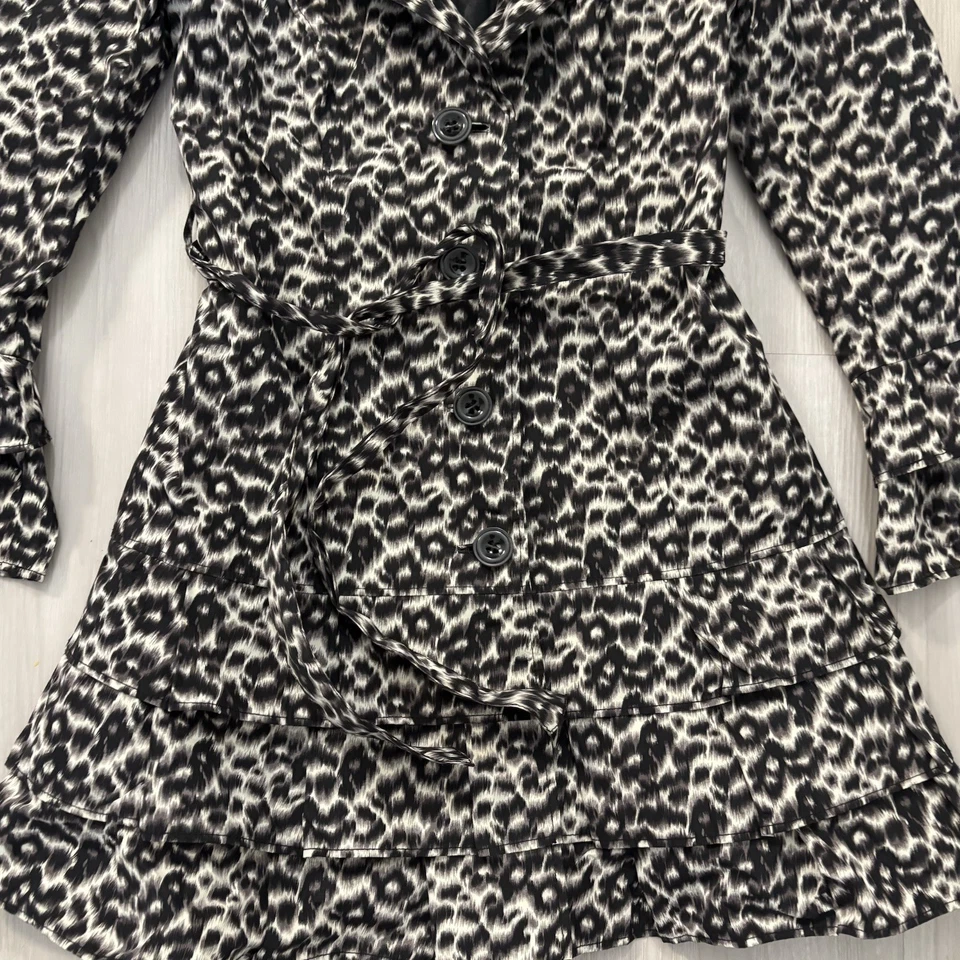 Impresionante Abrigo Chaqueta Mujer Per Una Cinturón Parka Mac Steampunk Acampanado Talla 14 Foto 2 de 4