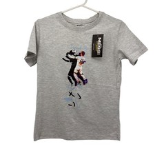 Messi Experience World Tour Graphic Tee Shirt Kids LT Grey Size 12 Fifa Soccer