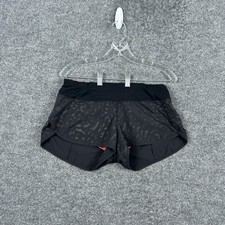 Lululemon Shorts Womens 6 Black Animal Runnin...