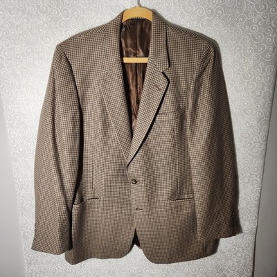 Vintage Christian Dior Blazer Jacket Mens Brown Virgin Wool