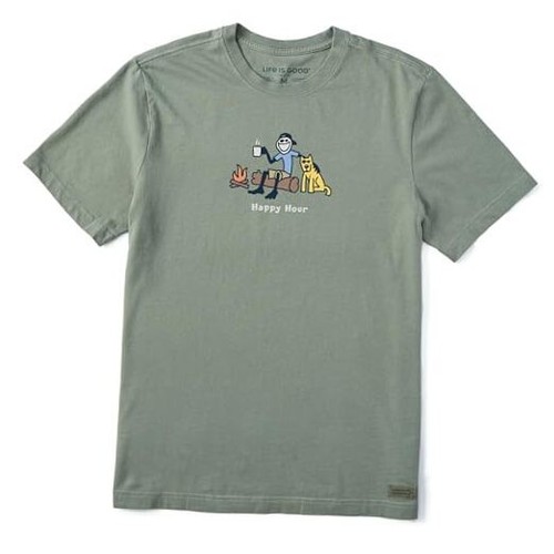 Life Is Good Crusher Tee Shirt, Short Sleeve Cotton Graphic