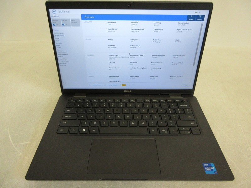 Dell Latitude 7420 Core i7-1185G7 3.00GHz 16GB No Hard Drive No Power Adapter