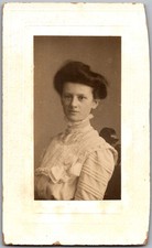 CDV Circa 1890s Gorgeous Lady In Elegant Gown Unmarked