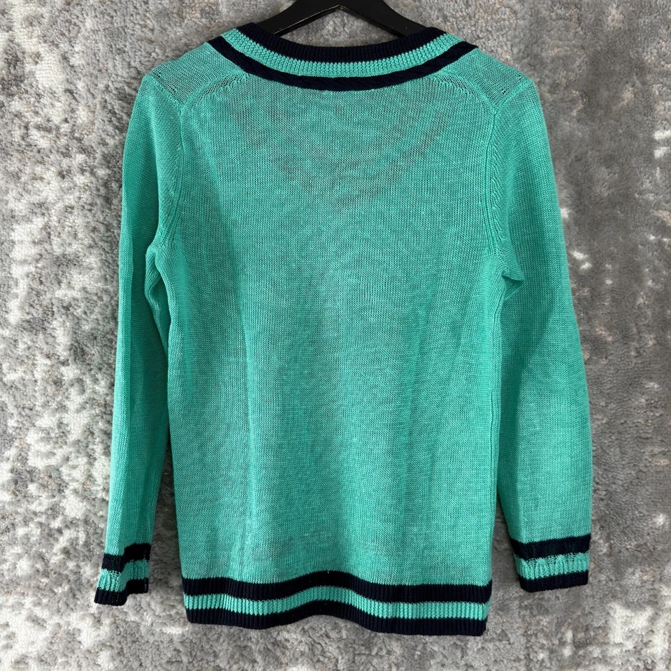 Suéter Talbots Petite Talla Sp Lino Cuello en V Como Nuevo Manga Larga Informal Pullover Foto 3 de 4