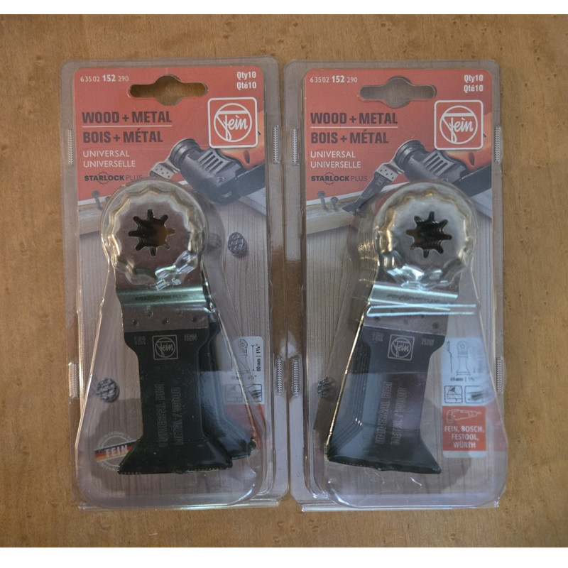 TWO 10 packs of FEIN Starlock Plus Bi-Metal Multi-Tool Blades Wood/Metal