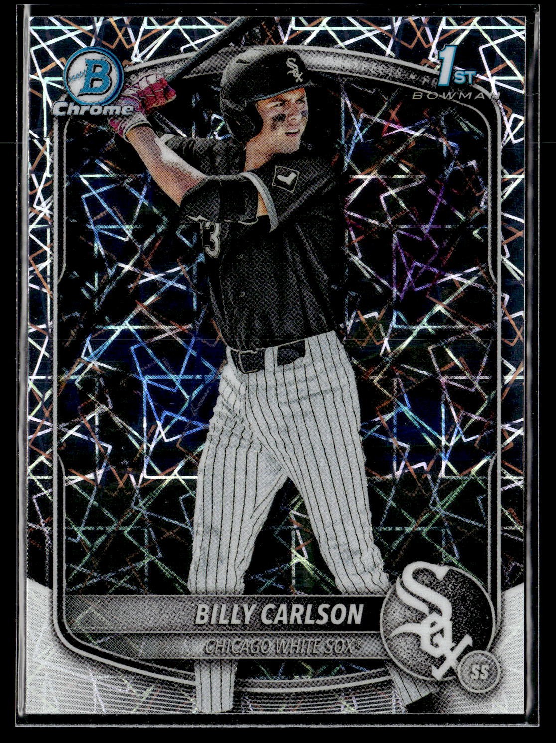 2025 Bowman Draft #BDC-10 Billy Carlson Chrome Laser Refractor