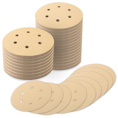 100PCS 6 inch Hook and Loop Sanding Discs 120 Grit 6-Hole Sander 150MM Sandpaper