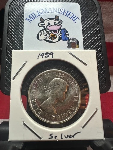 1959 CANADIAN 50 CENT COIN - SILVER