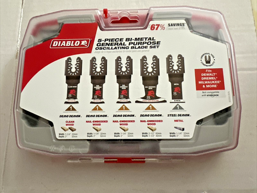 Diablo DOU5S 5 pc Universal Fit General Purpose Oscillating Blade Set (5-Piece) main image 0