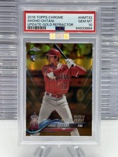 2018 Topps Chrome Update GOLD REFRACTOR  SHOHEI OHTANI RC #/50 PSA 10 MBA Silver