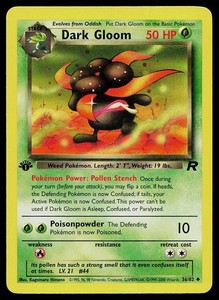 Dark Gloom 36/82 Team Rocket 1st Edition Uncommon