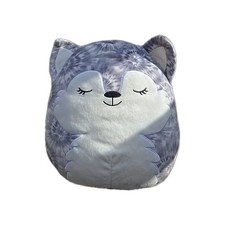 Squishmallow Heidi the Husky 16 inch Large Plush Grey Tye Dye