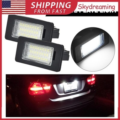 White LED License Plate Lights Lamps for E60 BMW E39 E70 E90 E92 F10 Error Free