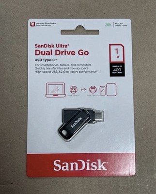 SANDISK ULTRA DUAL DRIVE GO 1TB USB TYPE-C FLASH DRIVE (SDDDC3-1T00-A46) NEW.
