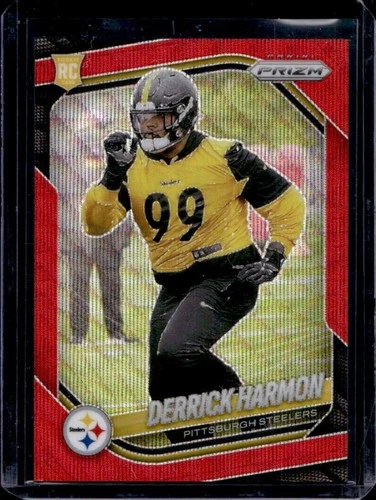 2025 Panini Prizm Derrick Harmon RC Red Wave Rookie #/149 Steelers