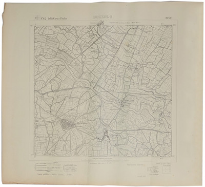 BOZZOLO. F. 62 III.N.O. della Carta d'Italia.  1885