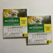 Tevrapet ACTIVATE II Small Dog 4-10 lbs 4 Month Supply Monthly Topical Treatment