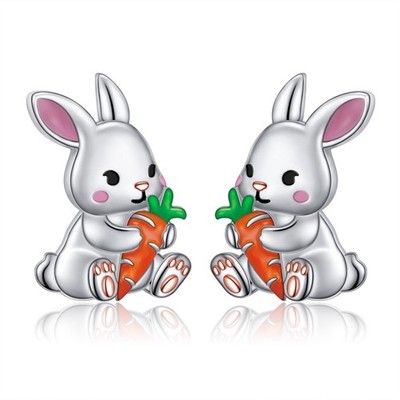 FLYOW 925 Sterling Silver Cute Animal Jewelry Hummingbird/Butterfly/Wolf/Corg...