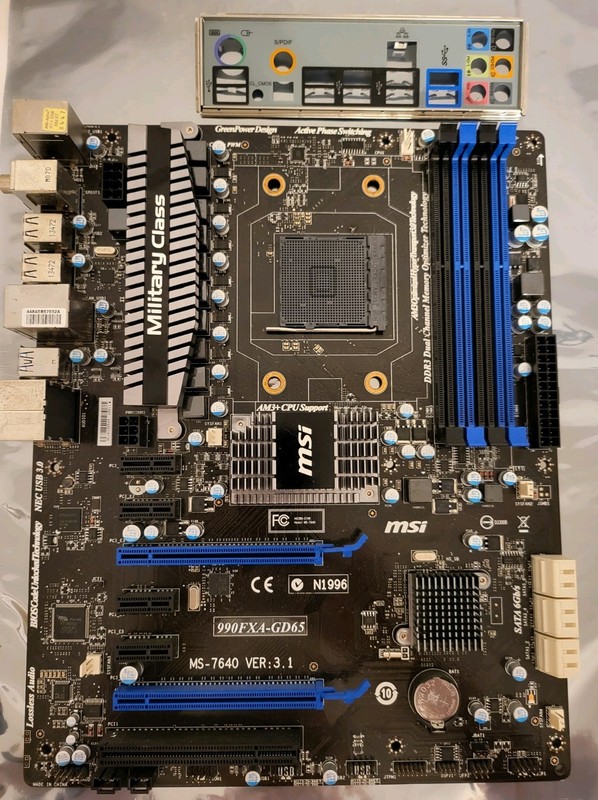 MSI 990FXA-GD65 Socket AM3 Gaming Motherboard AMD 990FX with I/O Shield Tested
