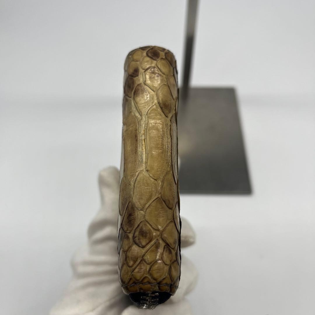 GODANE Diamond Python leather Round zipper fold w… - image 4