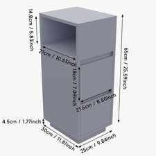 Small Side End Table Slim Narrow Sofa Nightstand Bedside Drawer Storage Cabinet