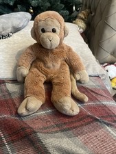 Vintage TY Monkey 1998 Bongo 14” Beanie Buddies
