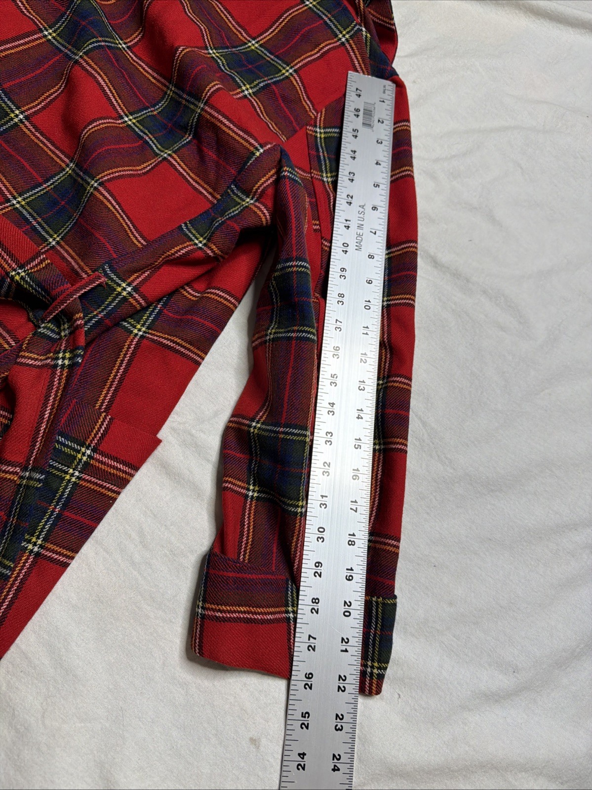 Pendleton Woolen Robe Plaid Medium Red Black Pure… - image 15