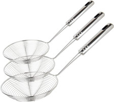 Spider Strainer Set of 3 Asian Strainer Ladle Stainless Steel Wire Skimmer Spoon