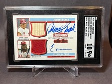 2025 Topps Heritage Dual Auto Relic Johnny Bench Elly De La Cruz 8/10 