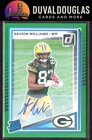 2025 Donruss Optic Savion Williams Green (RAW)